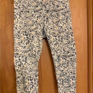Lululemon Athletica Speckled Cropped Leggings  - Gray and Cream